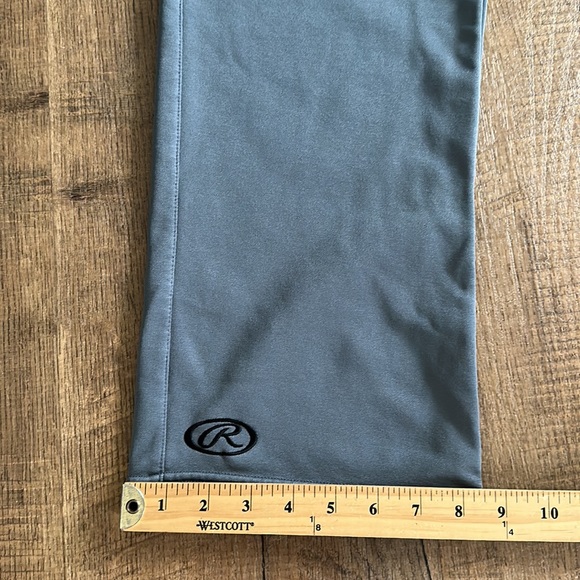 Rawlings Baseball Grey drawstring athletic pants men’s size Medium w/ pockets - Picture 3 of 14